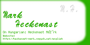 mark heckenast business card